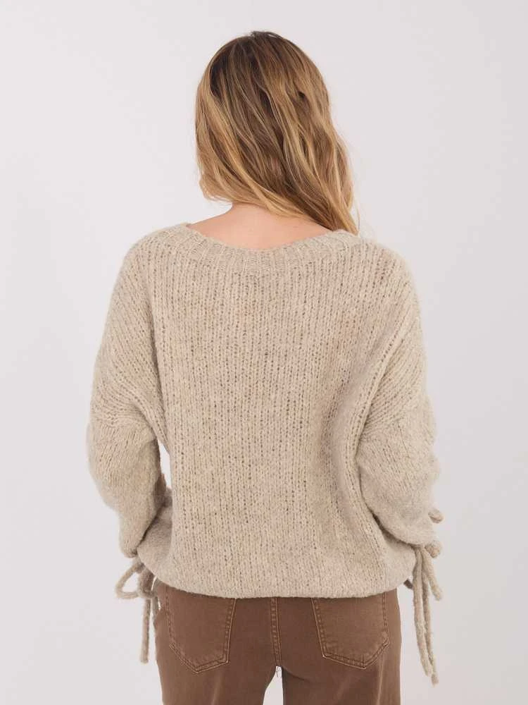 Italy Moda Sweter-MI-SW-1512.28-ciemny bezowy