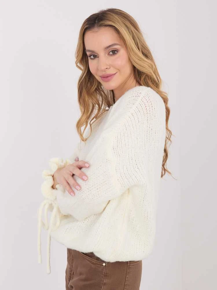 Italy Moda Sweter-MI-SW-1512.28-ecru