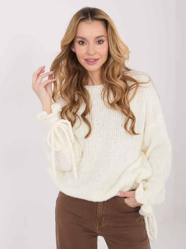 Italy Moda Sweter-MI-SW-1512.28-ecru
