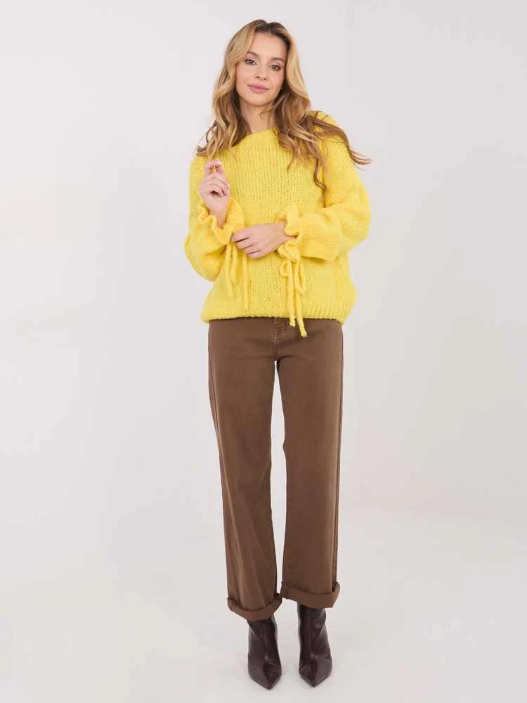 Italy Moda Sweter-MI-SW-1512.28-geltona