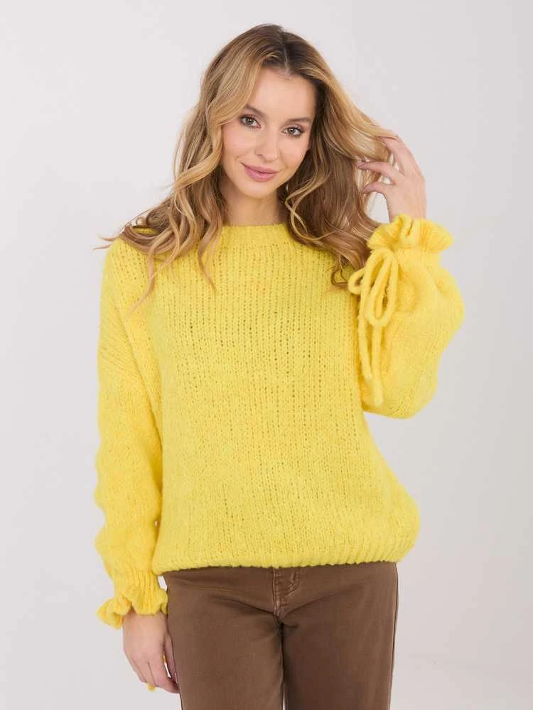 Italy Moda Sweter-MI-SW-1512.28-geltona