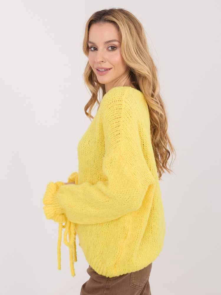 Italy Moda Sweter-MI-SW-1512.28-geltona