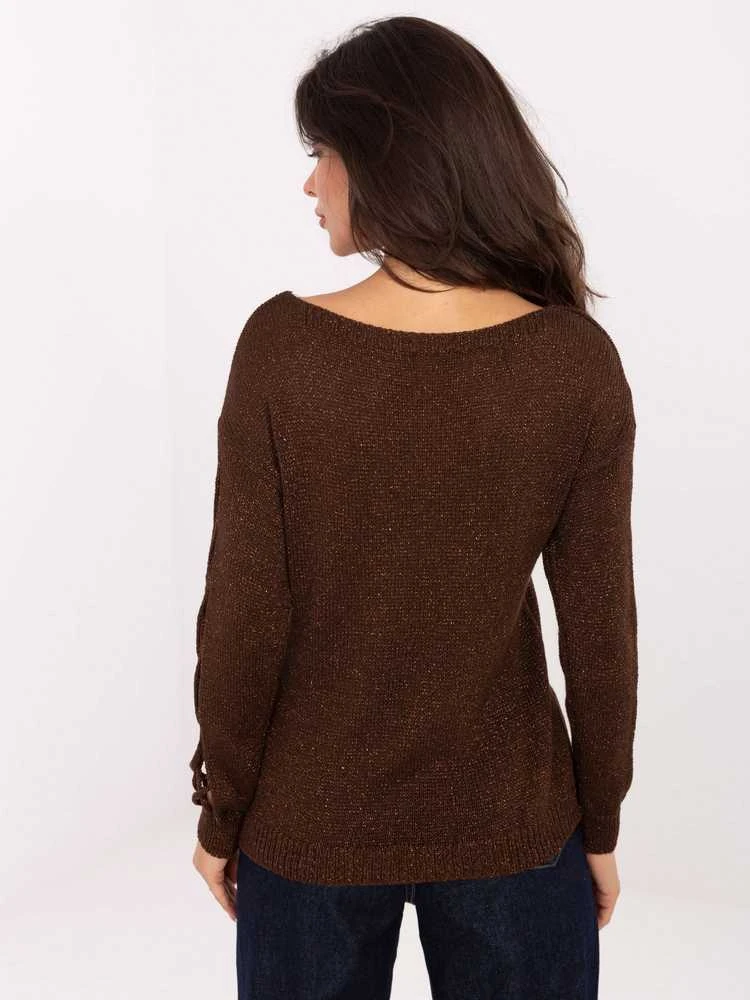 Italy Moda Sweter-MI-SW-1606.96-ciemny ruda