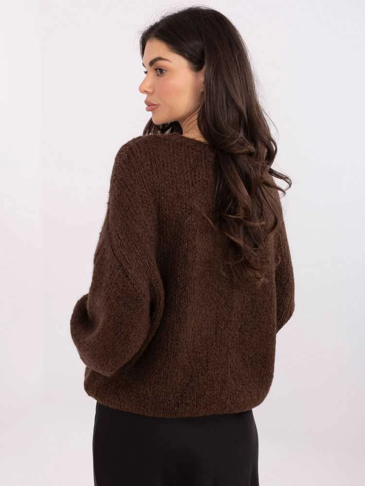 Italy Moda Sweter-MI-SW-1610.18-ciemny ruda