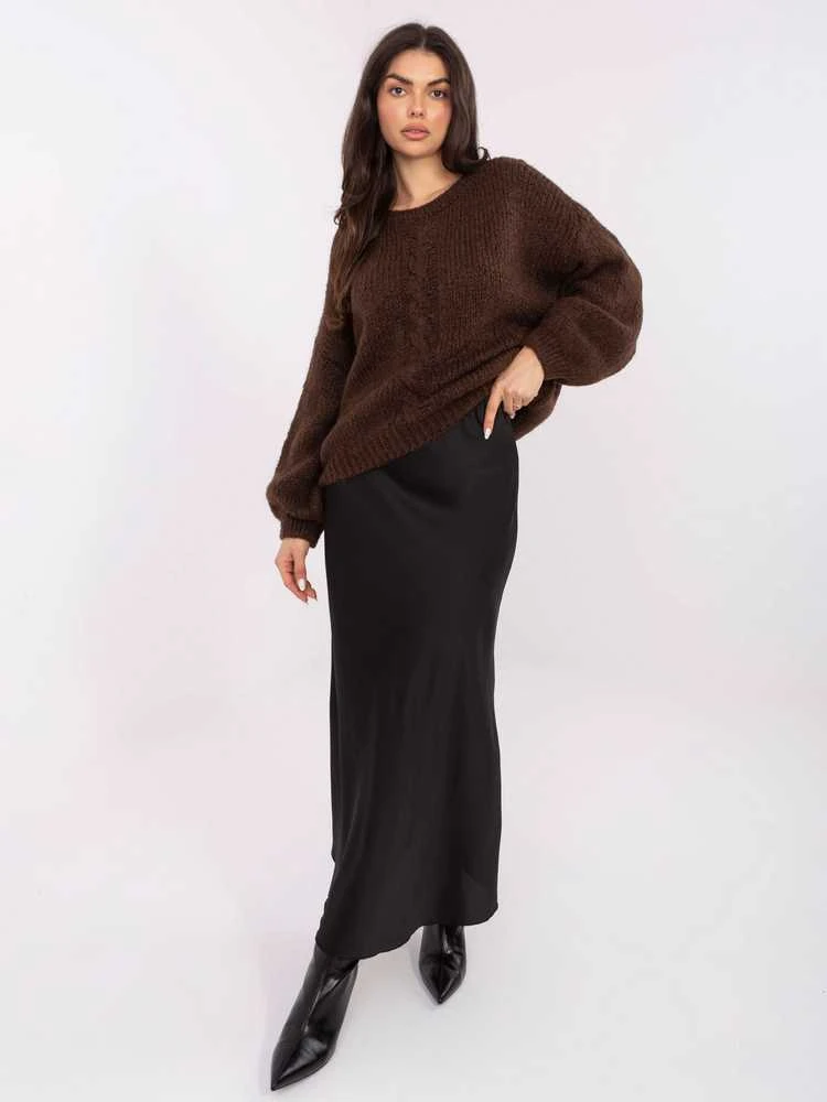 Italy Moda Sweter-MI-SW-1610.18-ciemny ruda