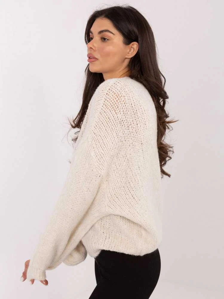 Italy Moda Sweter-MI-SW-1610.18-jasny smėlio spalva