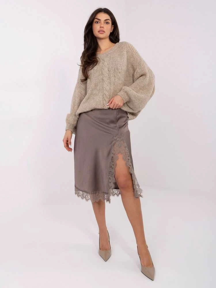 Italy Moda Sweter-MI-SW-1610.18-smėlio spalva