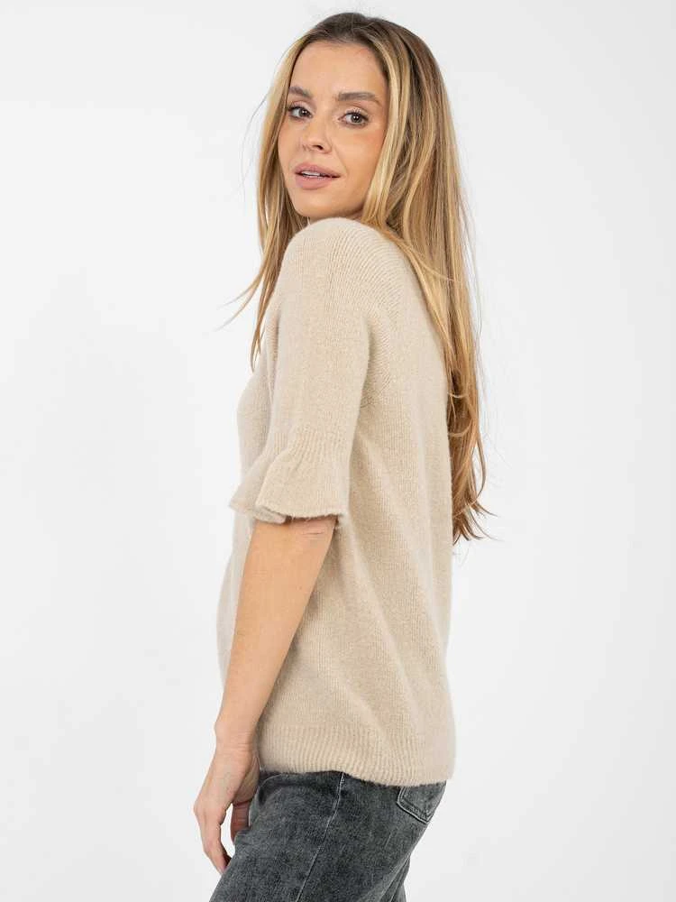 Italy Moda Sweter-MI-SW-1901.66-smėlio spalva