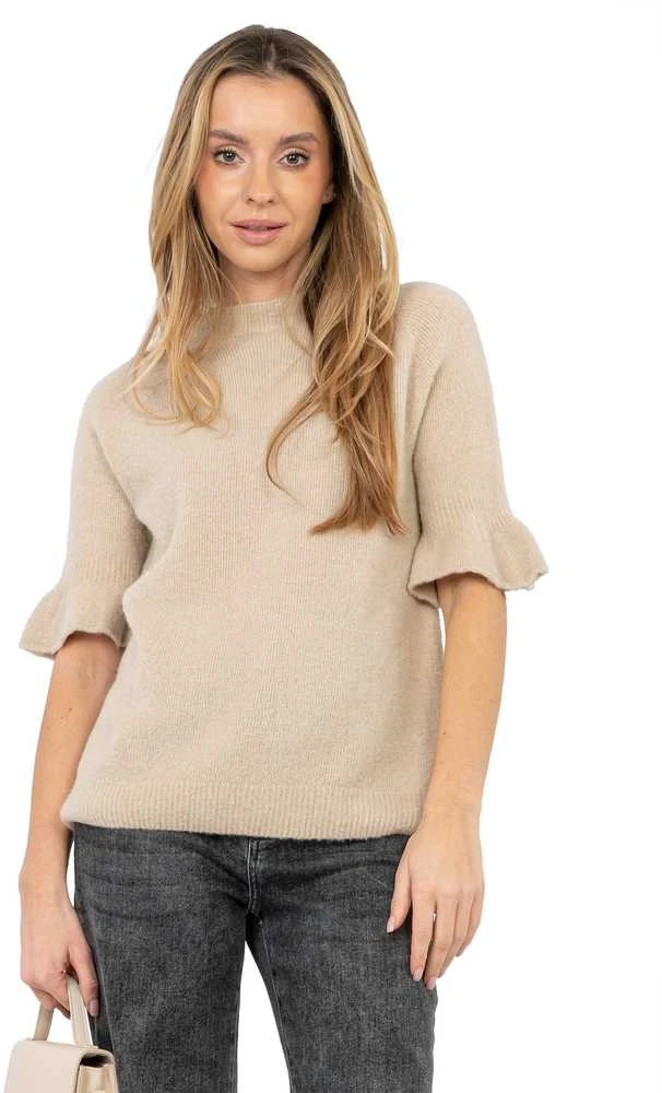 Italy Moda Sweter-MI-SW-1901.66-smėlio spalva