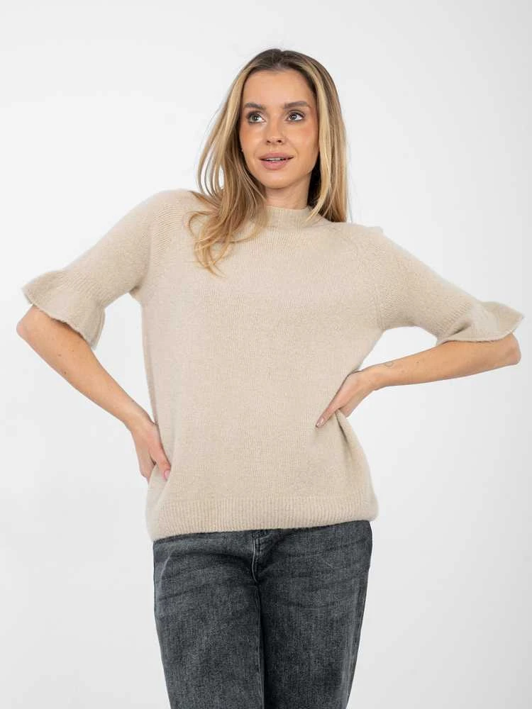 Italy Moda Sweter-MI-SW-1901.66-smėlio spalva