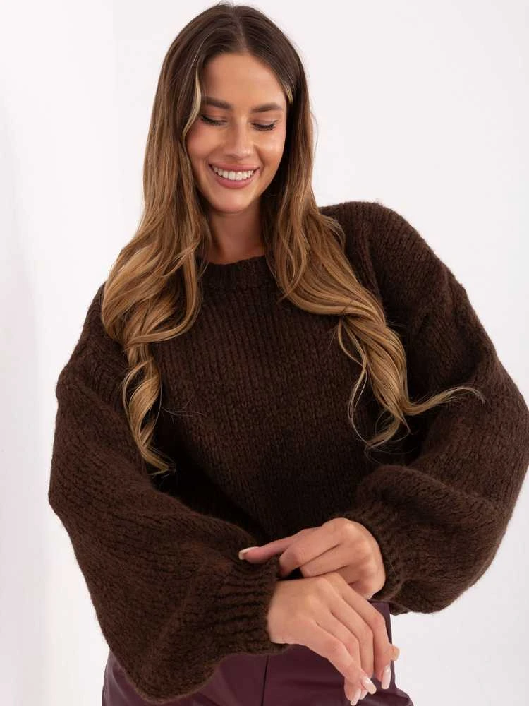 Italy Moda Sweter-MI-SW-1909.21-ciemny ruda
