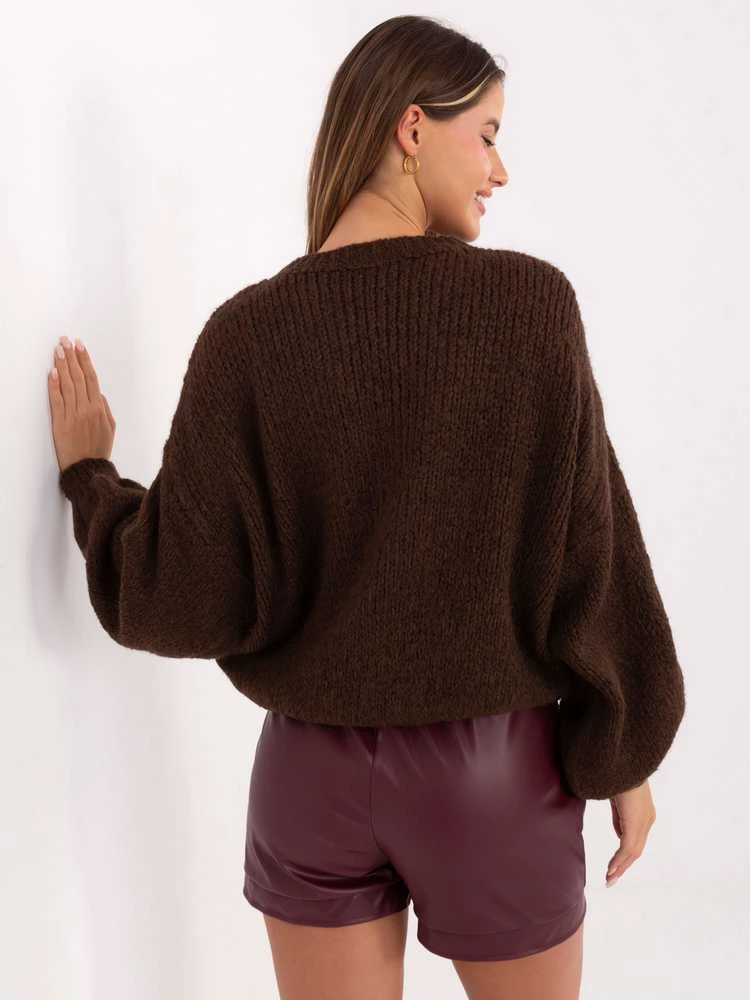 Italy Moda Sweter-MI-SW-1909.21-ciemny ruda