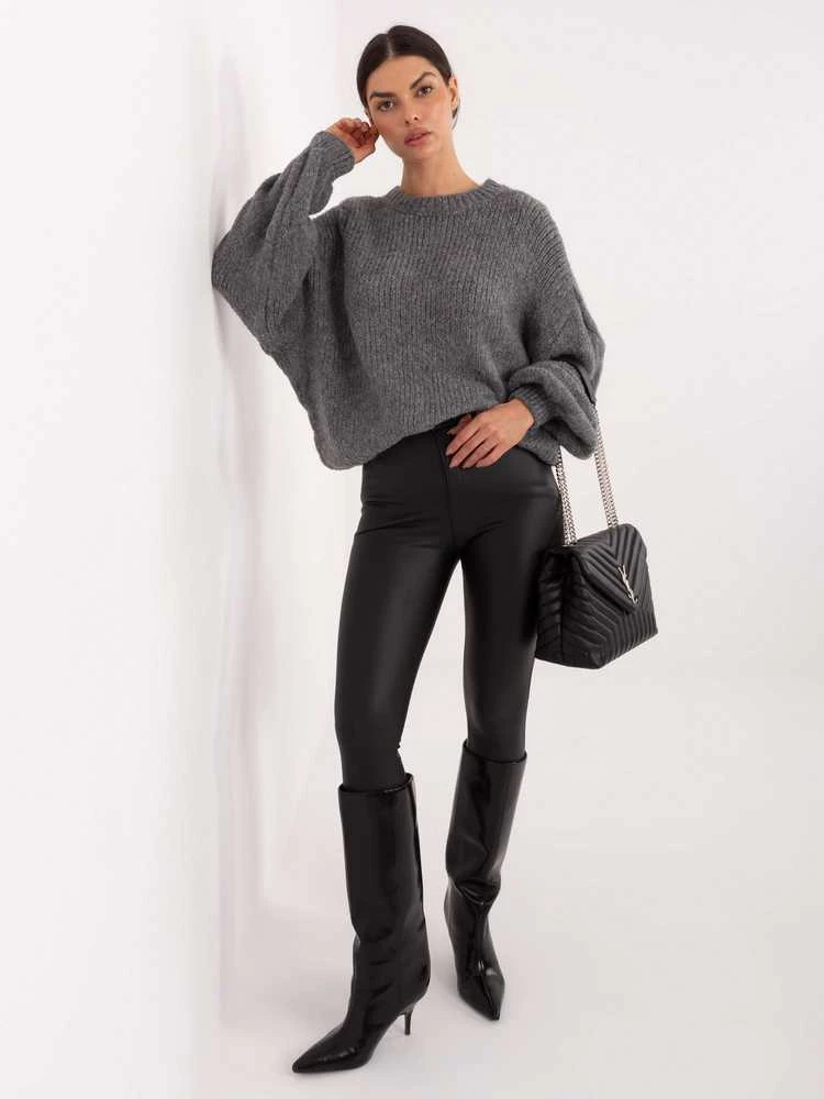 Italy Moda Sweter-MI-SW-1909.68-ciemny pilka