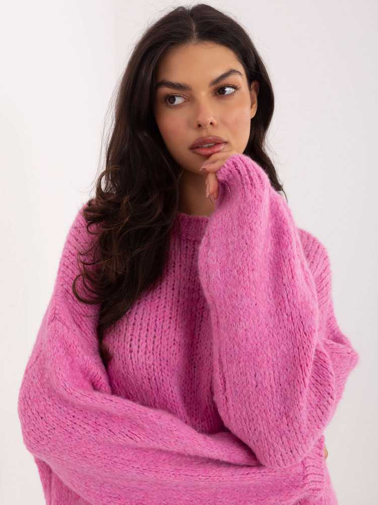 Italy Moda Sweter-MI-SW-1909.68-ciemny rožinė