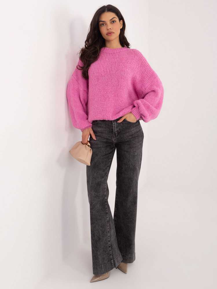 Italy Moda Sweter-MI-SW-1909.68-ciemny rožinė