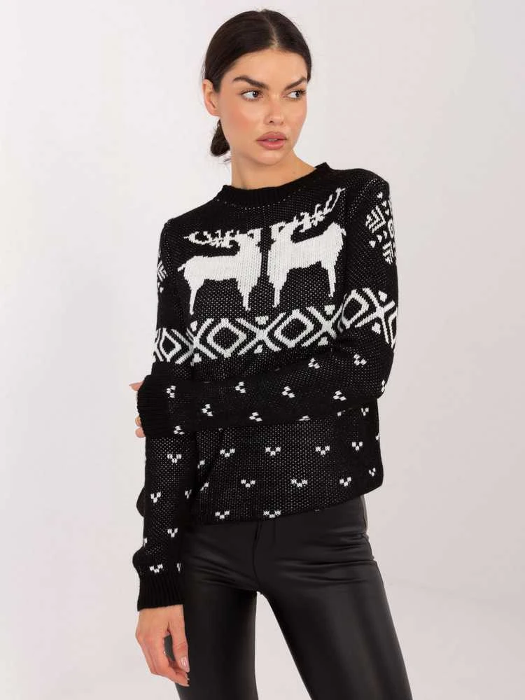 Italy Moda Sweter-MI-SW-19128.34-juoda