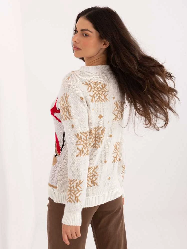 Italy Moda Sweter-MI-SW-19133.90-ecru