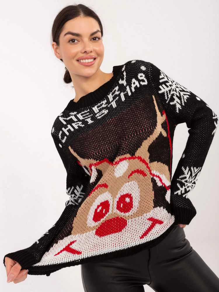 Italy Moda Sweter-MI-SW-19133.90-juoda
