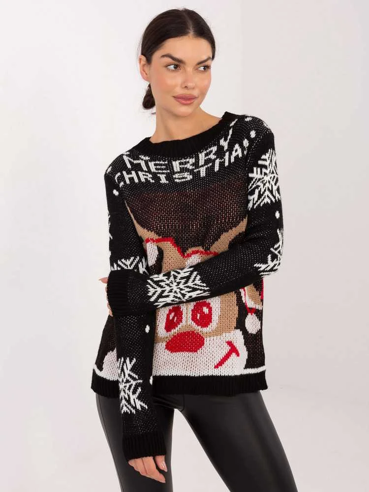 Italy Moda Sweter-MI-SW-19133.90-juoda