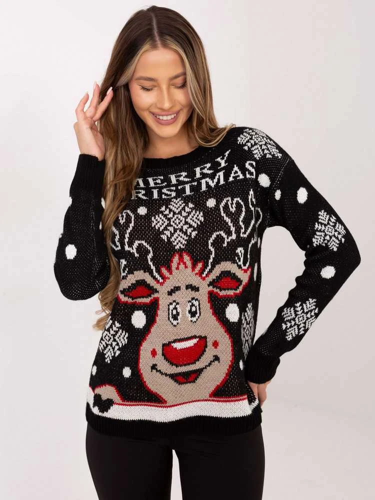 Italy Moda Sweter-MI-SW-19137.52-juoda