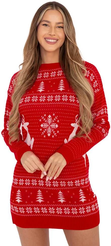 Italy Moda Sweter-MI-SW-20298.97-raudona