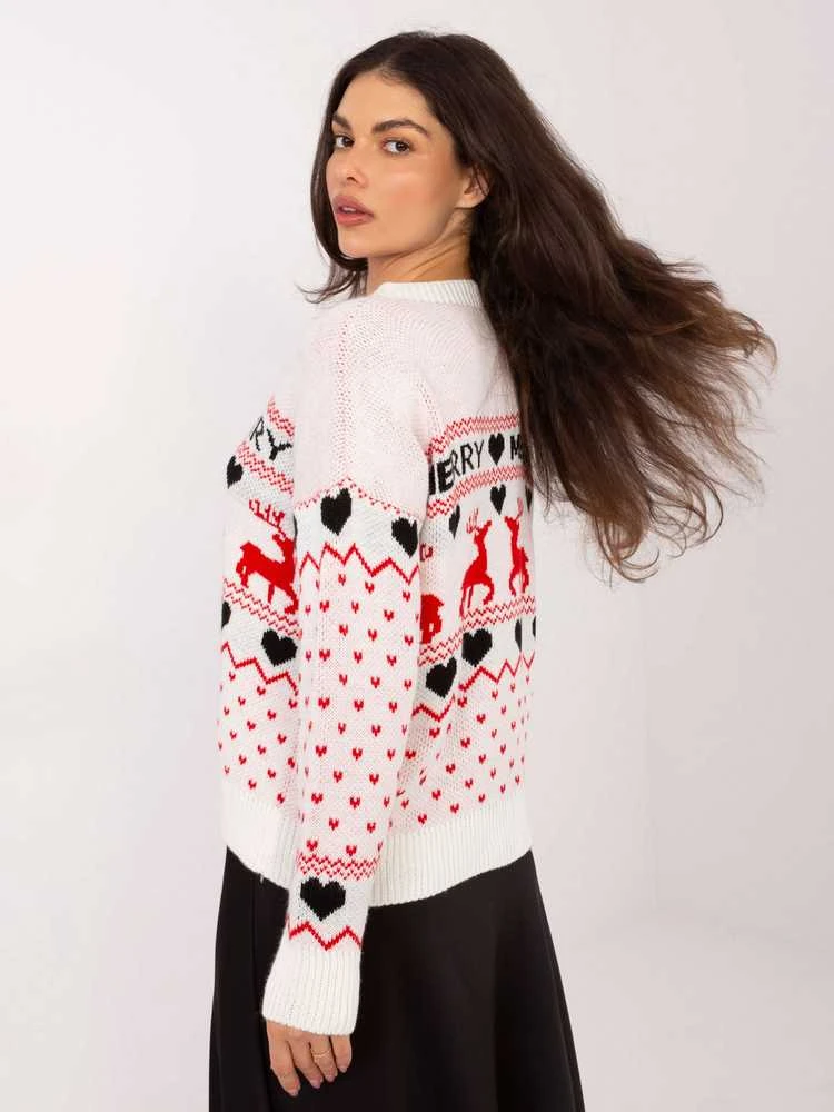 Italy Moda Sweter-MI-SW-2111.89-ecru