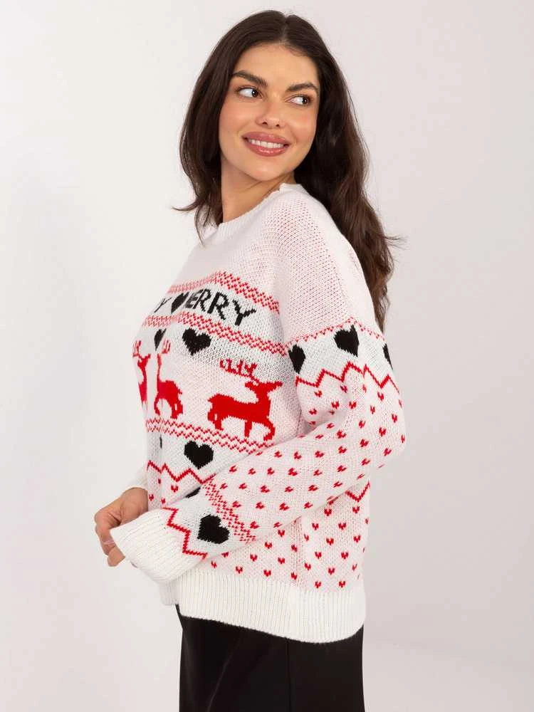 Italy Moda Sweter-MI-SW-2111.89-ecru