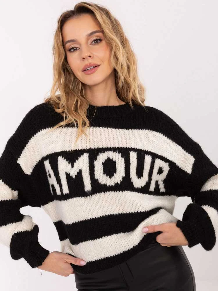 Italy Moda Sweter-MI-SW-2710.96-juoda