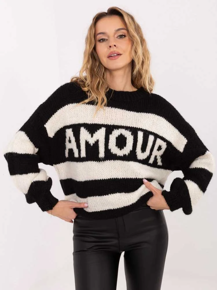 Italy Moda Sweter-MI-SW-2710.96-juoda