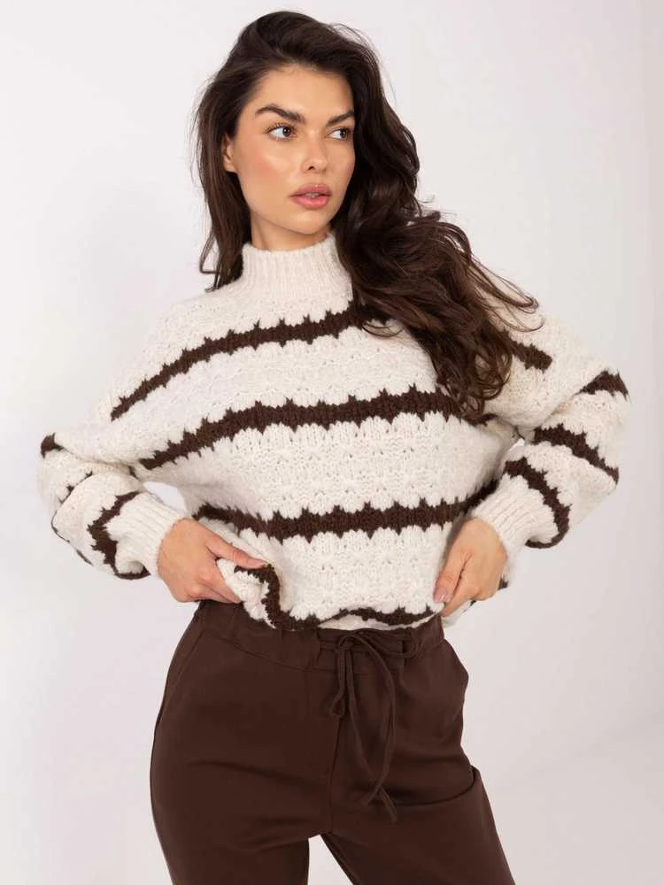 Italy Moda Sweter-MI-SW-2810.16-ecru