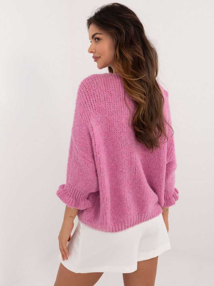 Italy Moda Sweter-MI-SW-2911.91-ciemny rožinė