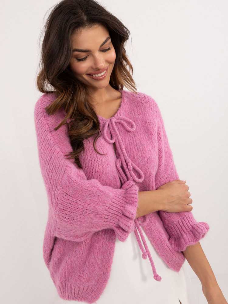 Italy Moda Sweter-MI-SW-2911.91-ciemny rožinė