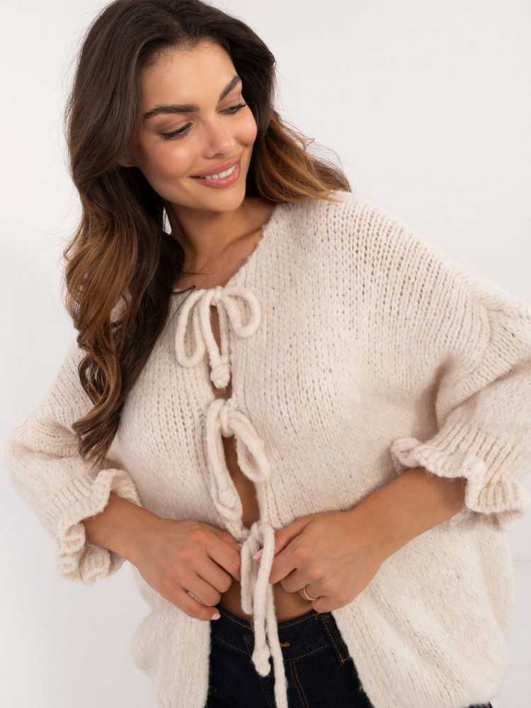 Italy Moda Sweter-MI-SW-2911.91-jasny smėlio spalva