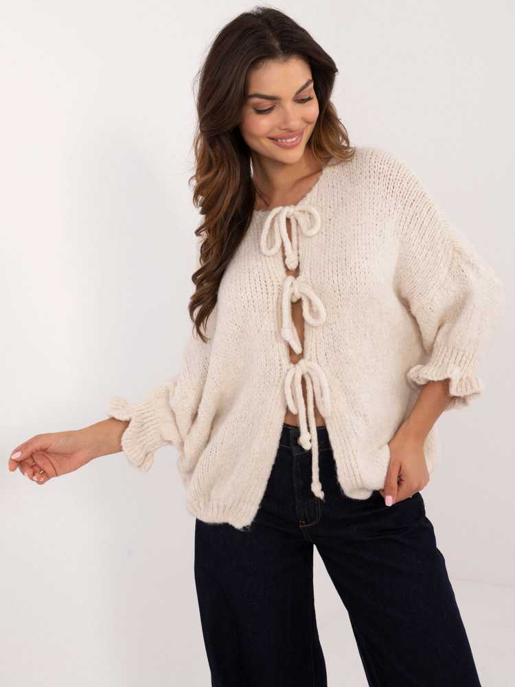 Italy Moda Sweter-MI-SW-2911.91-jasny smėlio spalva