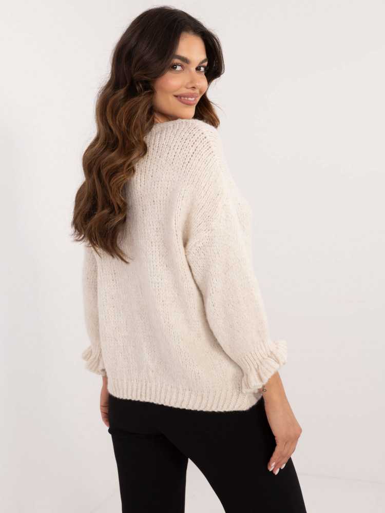 Italy Moda Megztinis-MI-SW-2912.10X-šviesiai smėlio spalvos
