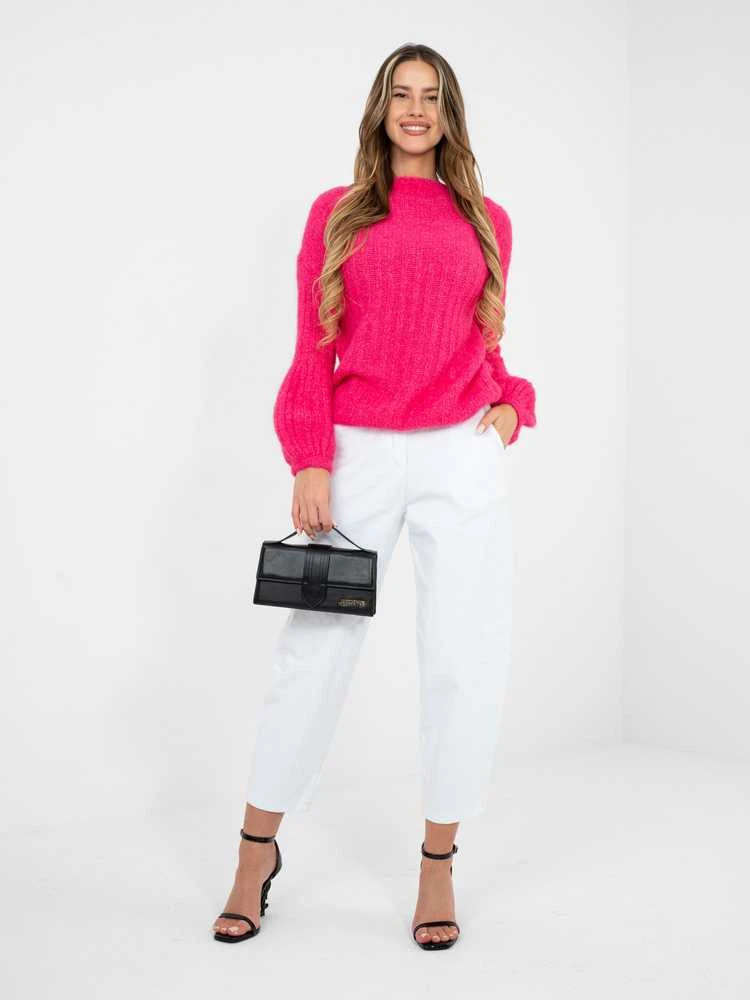 Italy Moda Sweter-MI-SW-9642.01-fuksjowy