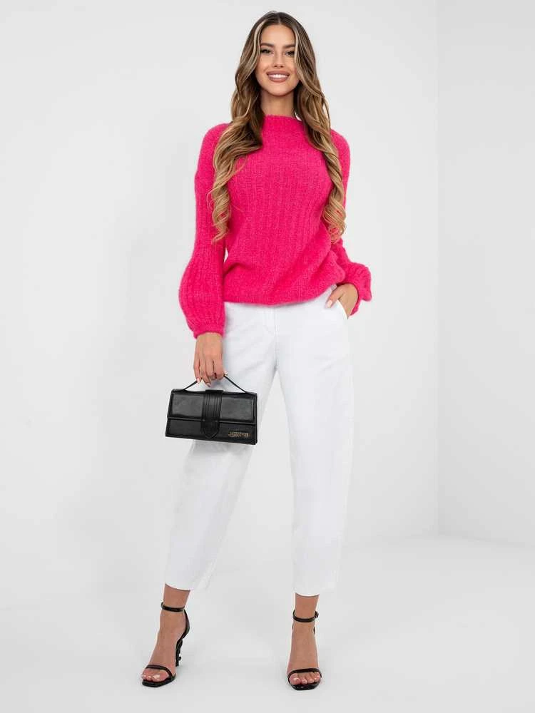 Italy Moda Sweter-MI-SW-9642.01-fuksjowy