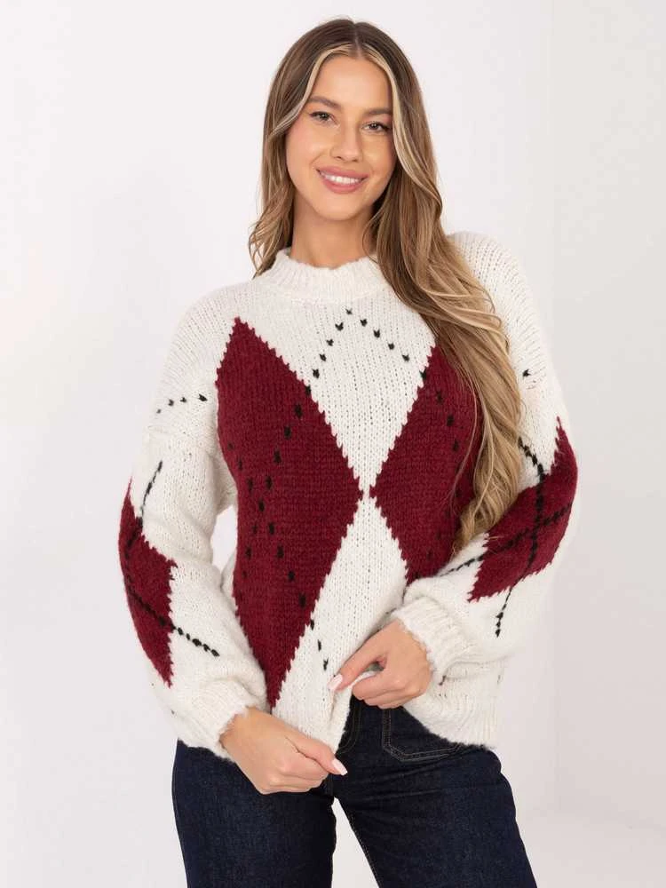 Italy Moda Sweter-MI-SW-WM295.15-ecru