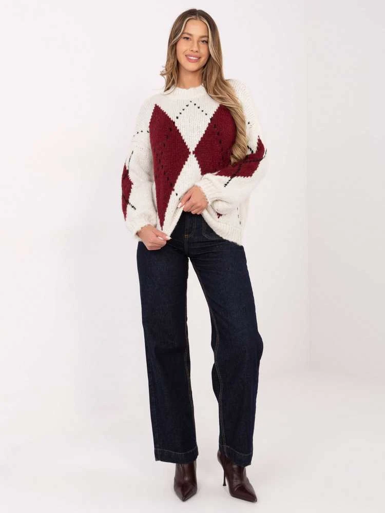 Italy Moda Sweter-MI-SW-WM295.15-ecru