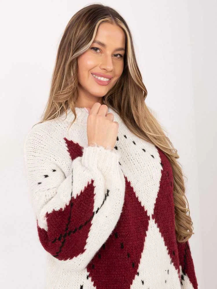 Italy Moda Sweter-MI-SW-WM295.15-ecru