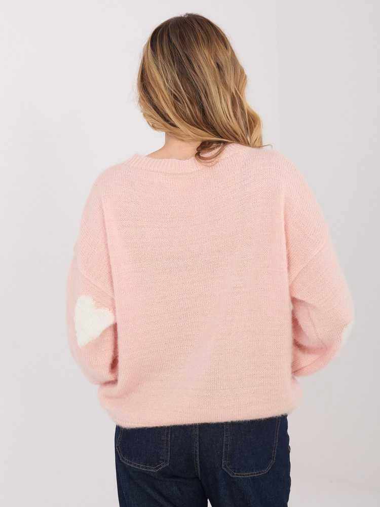 Italy Moda Sweter-MO-SW-1216.71-brzoskwiniowy