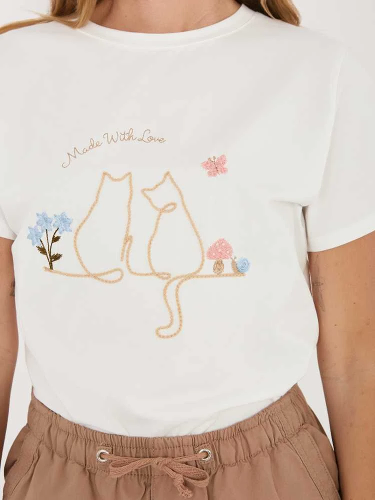 Italy Moda T-shirt-IR-TS-R2766.60-ecru