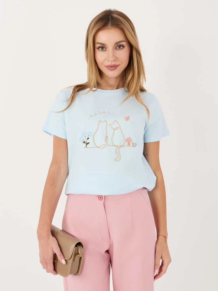 Italy Moda T-shirt-IR-TS-R2766.60-šviesiai mėlyna