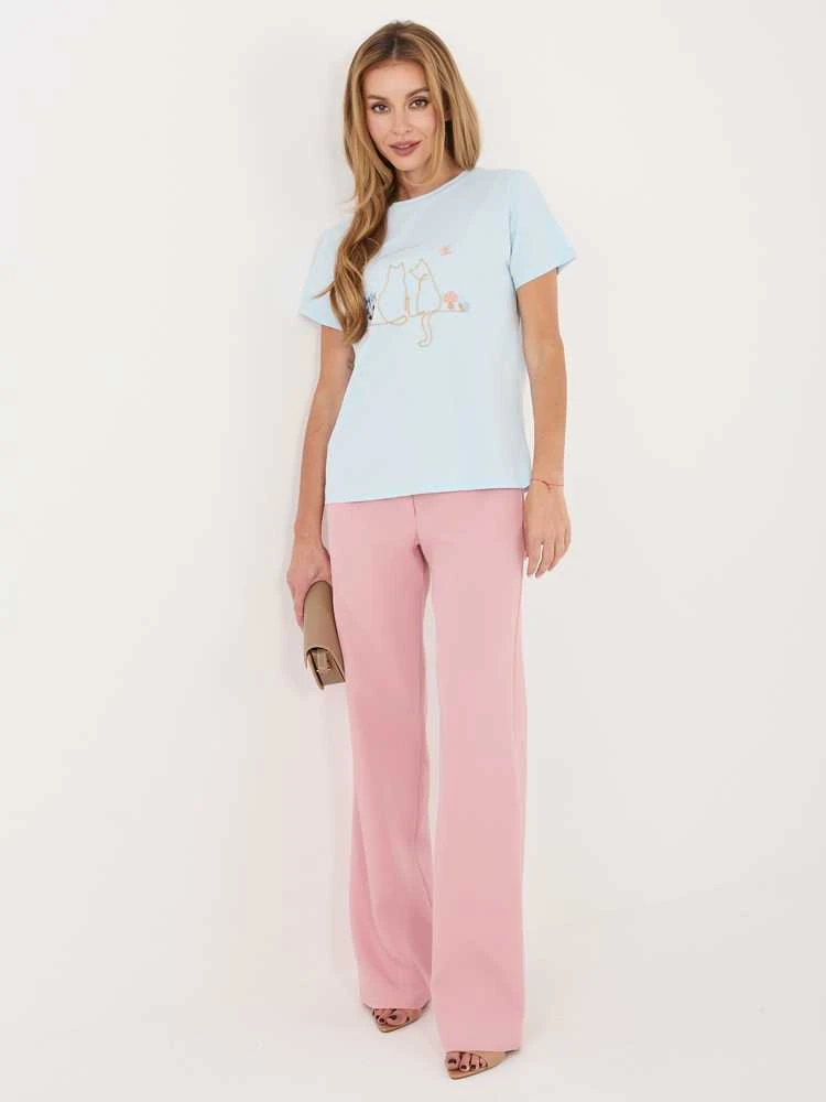 Italy Moda T-shirt-IR-TS-R2766.60-šviesiai mėlyna