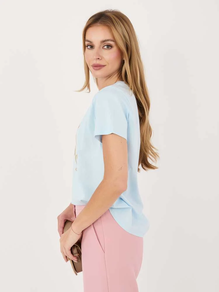 Italy Moda T-shirt-IR-TS-R2766.60-šviesiai mėlyna