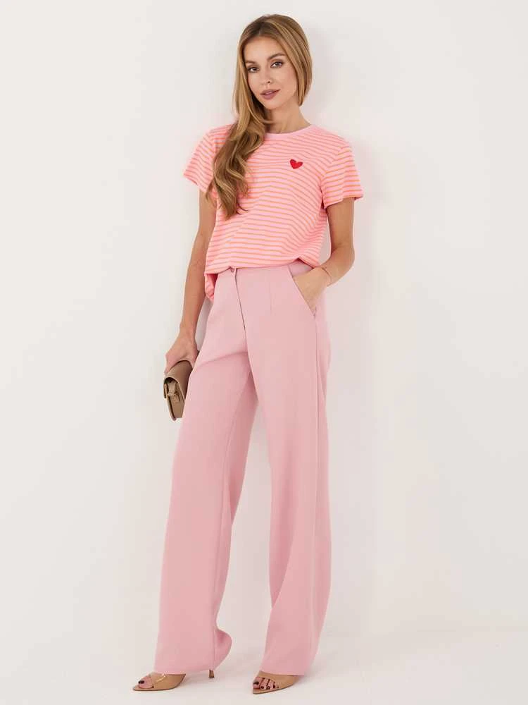 Italy Moda T-shirt-IT-TS-22397.89-ciemny rožinė