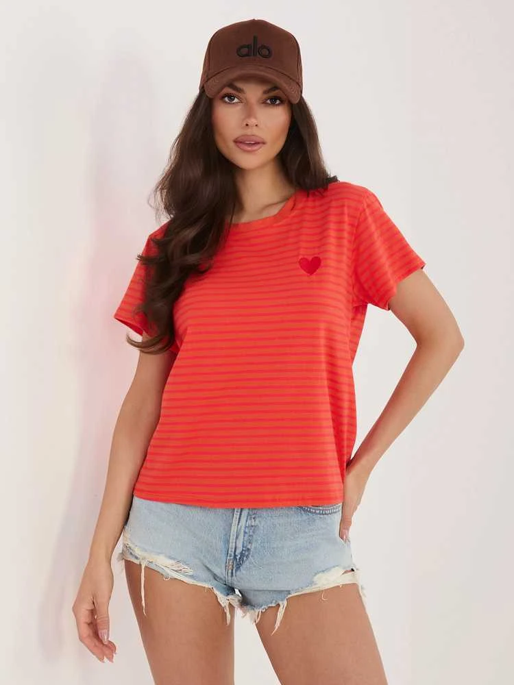 Italy Moda Marškinėliai moterims-IT-TS-22397.89-fluo rožinė
