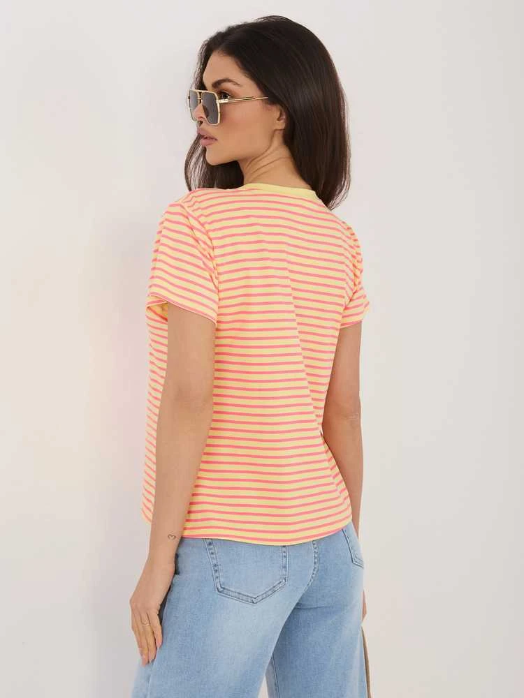 Italy Moda Marškinėliai moterims-IT-TS-22397.89-geltona