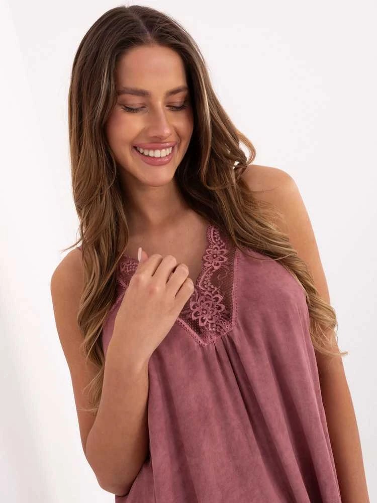 Italy Moda Top-MI-TP-7922.33-ciemny rožinė