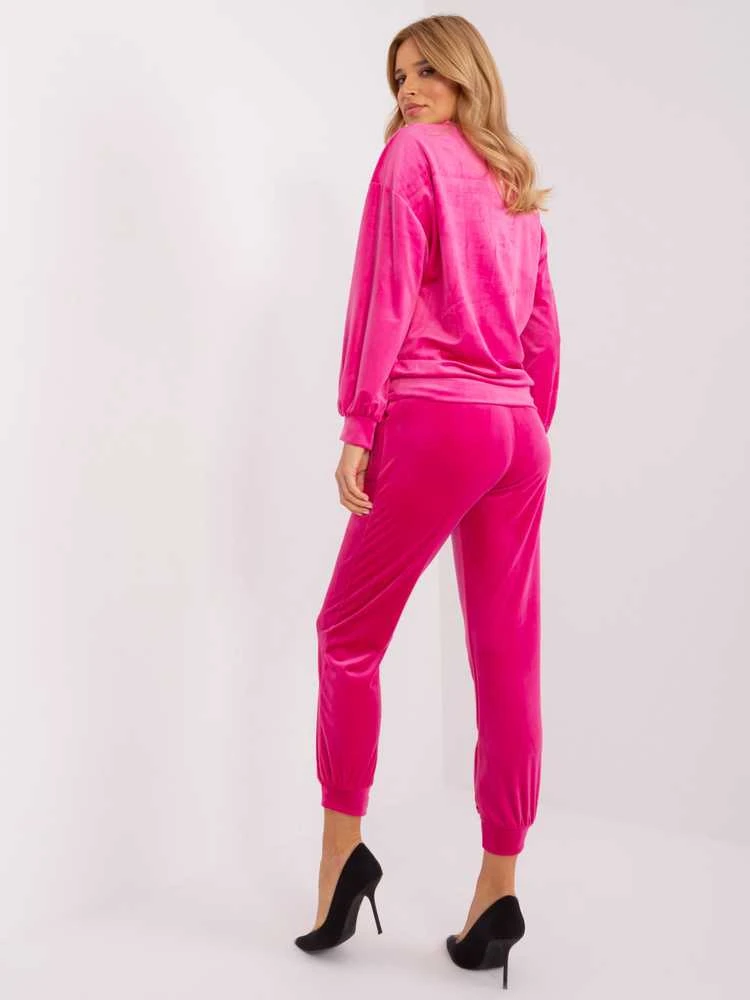 Italy Moda Veliūrinis komplektas moterimsDHJ-KMPL-8328.86-fuksjowy